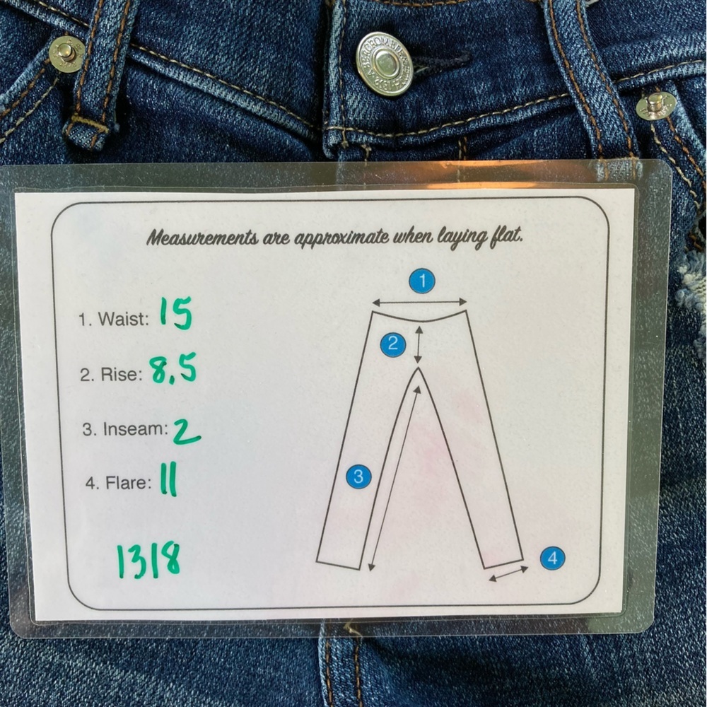 Abercrombie & Fitch Distressed Denim Short Shorts Five Pocket (Size 27) - Picture 10 of 10